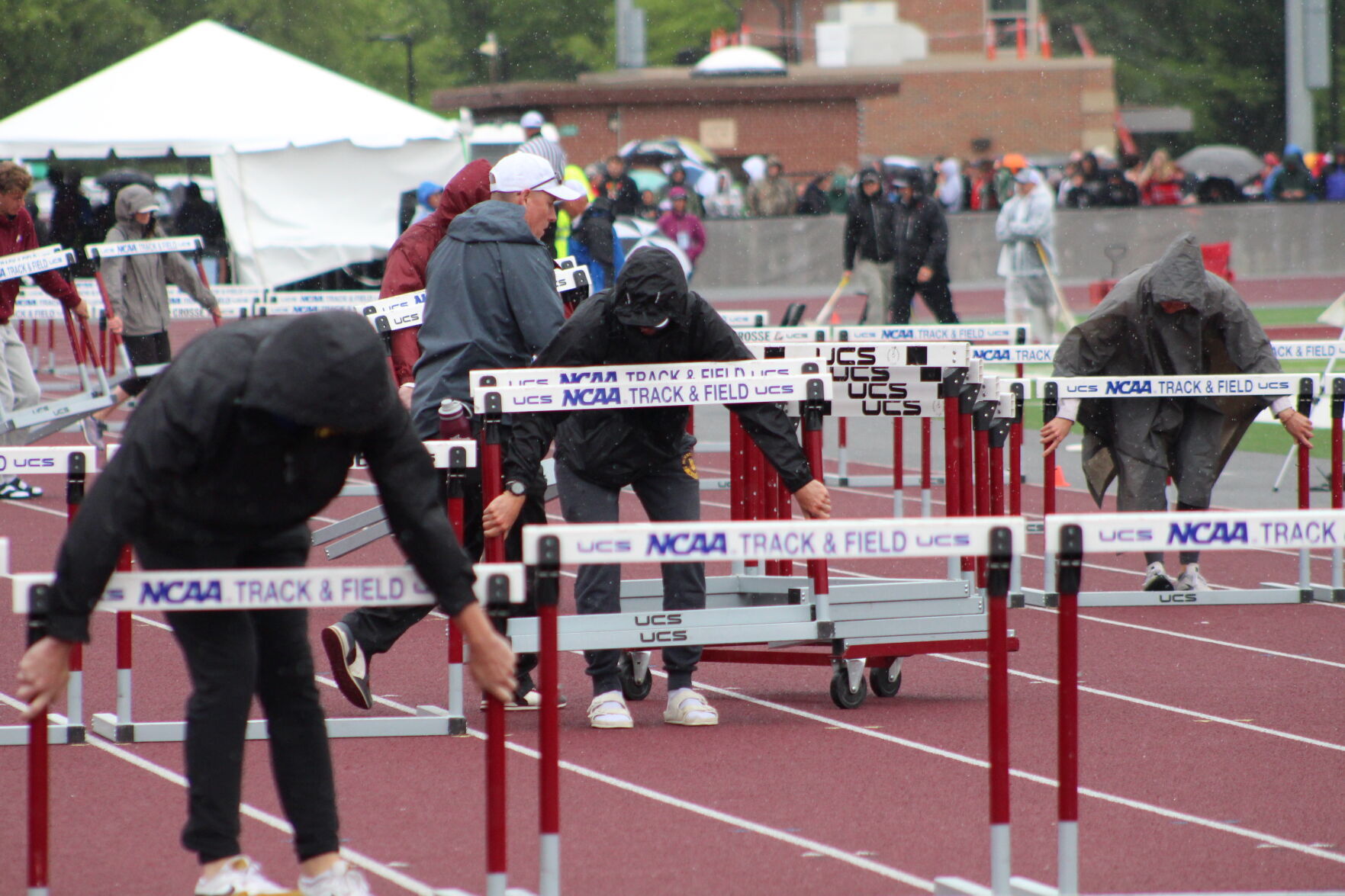 Hurdles set up